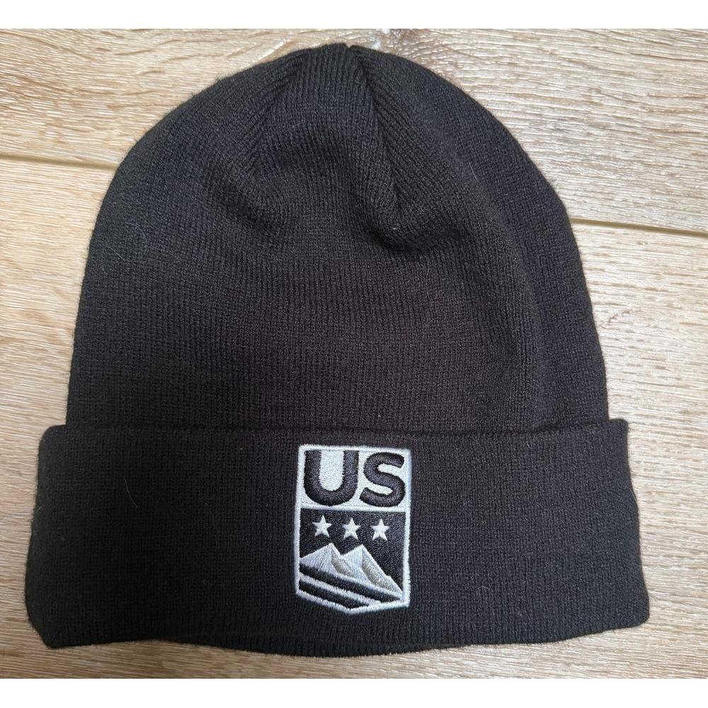 New‎ Era US Ski Team Beanie Black Knit Winter Hat One Size Adults